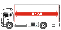 Длина фургона: от 5 до 7,5 метров
